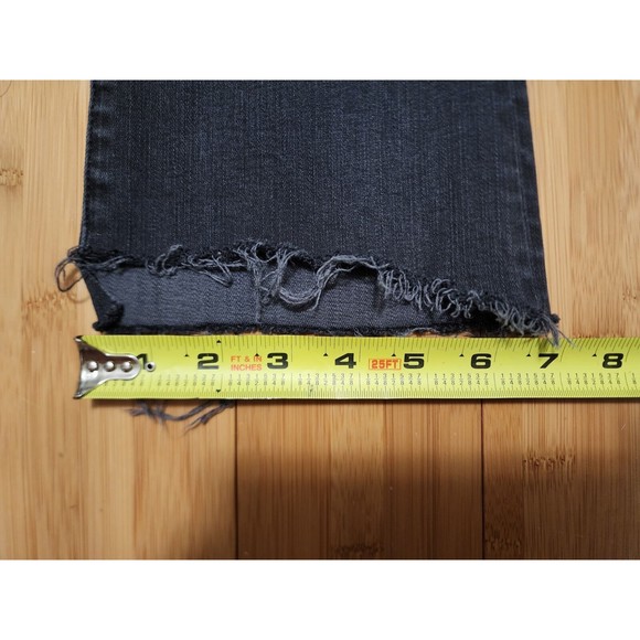 Madewell Womens Black Cali Demi Boot Distressed Button Fly Jeans G7687 Sz 24x26 - Picture 10 of 12